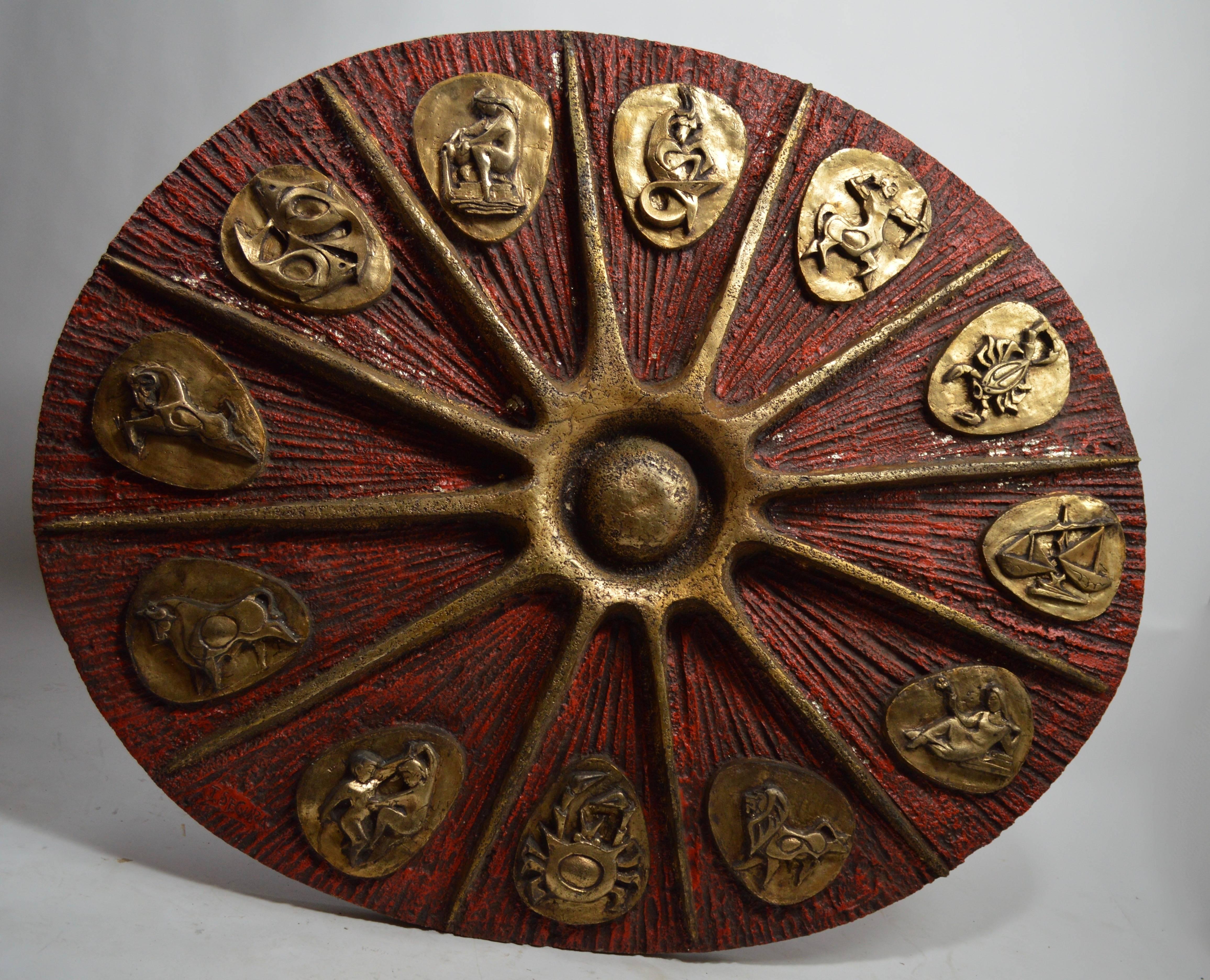 Fiberglass Zodiac Wall Hanging by Segura Studios Inc.