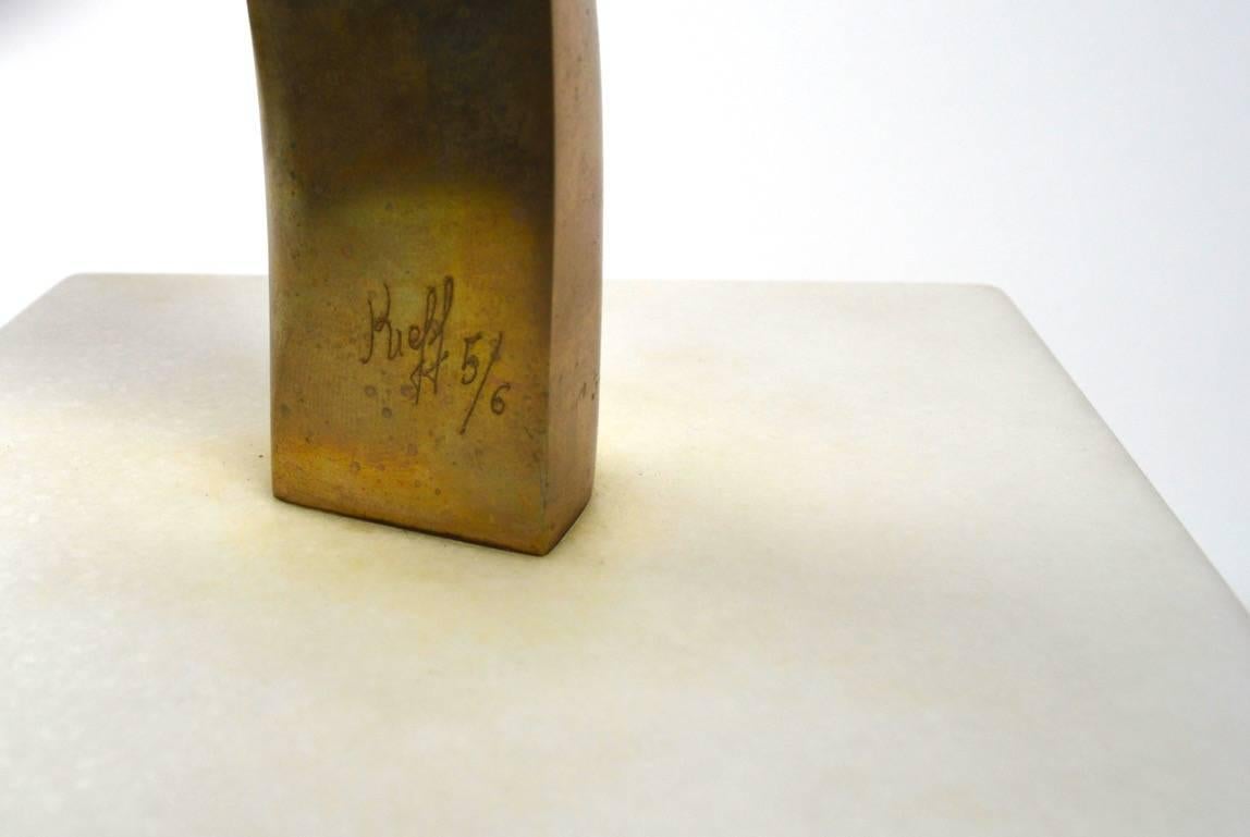 Mid-20th Century Abstract Bronze Sculpture by Antonio Kieff