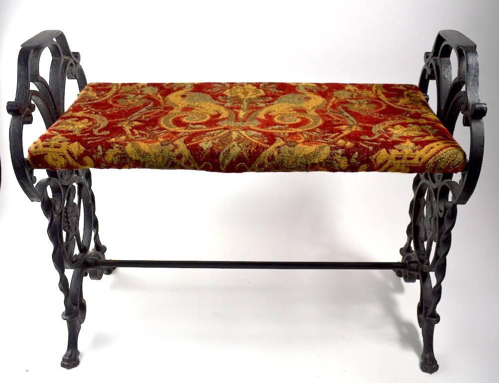 American Art Deco Gothic Revival Style Bench