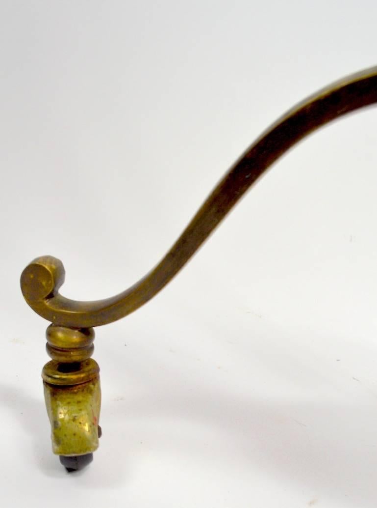 Brass and Maple Valet Silent Butler Stand Attributed to Maison Jansen In Good Condition In New York, NY