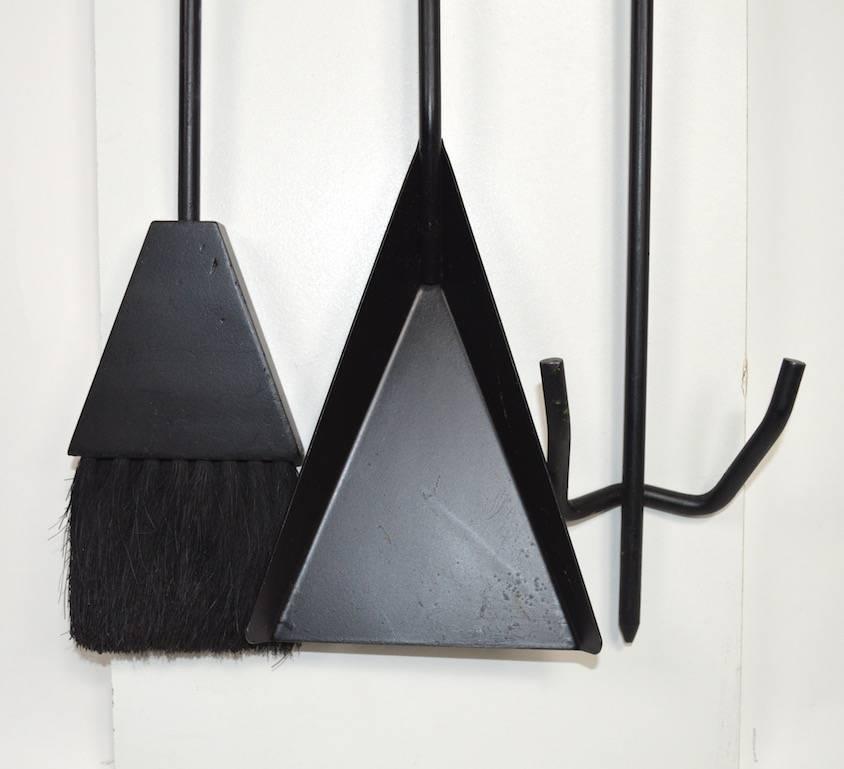 Modernist Wall Mount Fireplace Attributed to Seymor In Excellent Condition For Sale In New York, NY