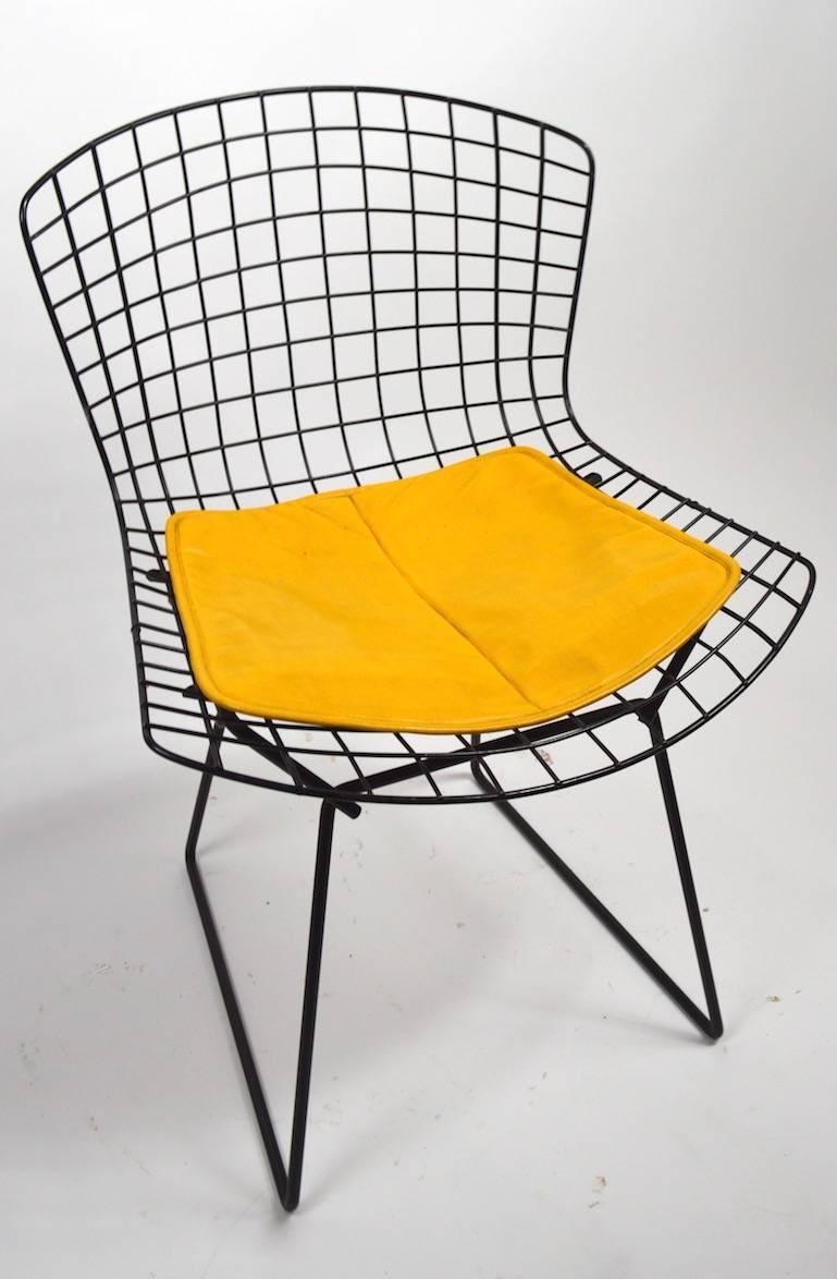 Mid-Century Modern Pair of Bertoia for Knoll Wire Side Chairs