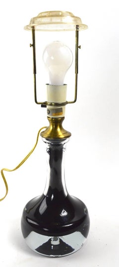 Danish Modern Glass Lamp Probably by Orrefors