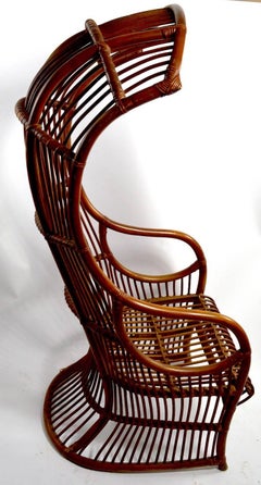 Dramatic Bamboo Hood Chair