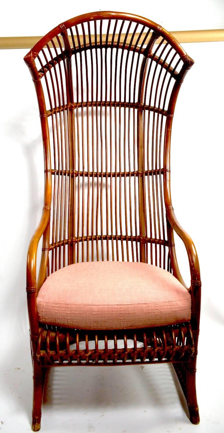Dramatic Bamboo Hood Chair For Sale 1