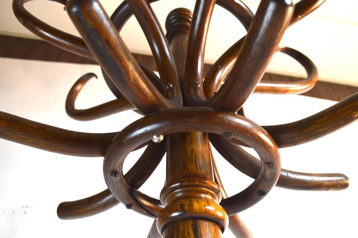 Wood Bentwood Coat Stand Attributed to Thonet