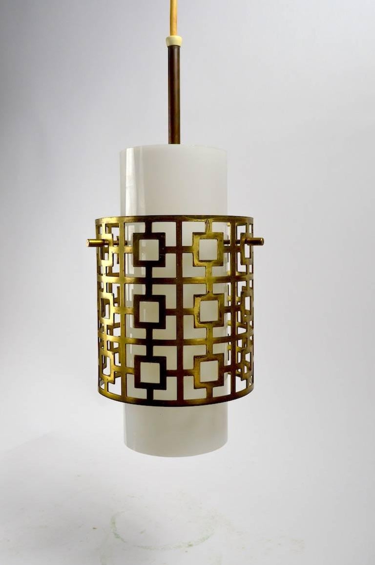 Pair of Lightolier Pendant Lights at 1stDibs