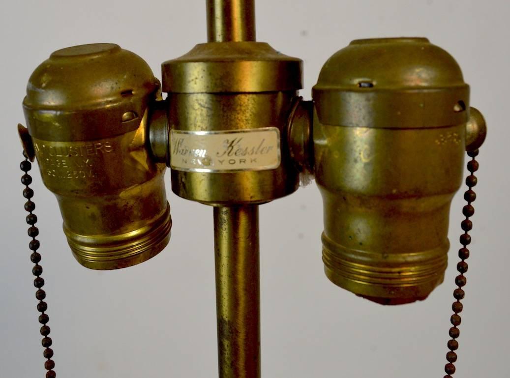 Brass Pair of Warren Kessler Classical Lamps