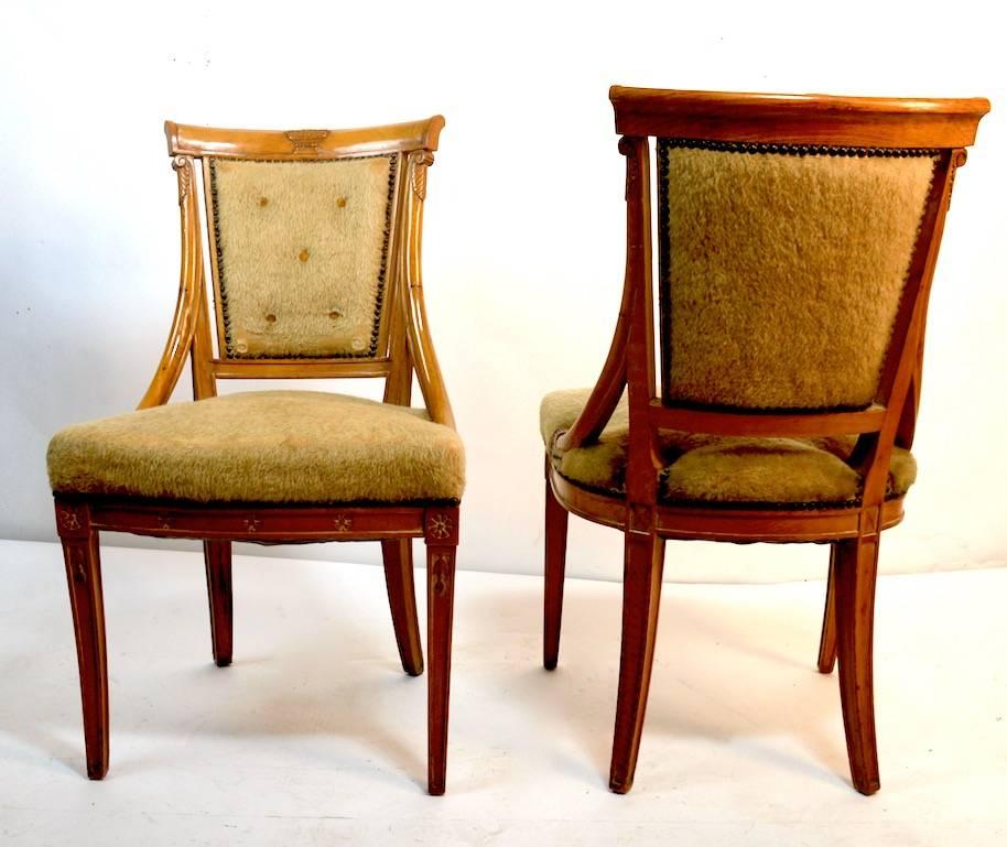 Set of Four Grosfeld House Chairs in the Hollywood Regency Style 3