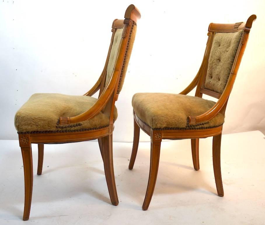 Set of Four Grosfeld House Chairs in the Hollywood Regency Style 4