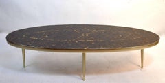 Oval Tile-Top Coffee Table