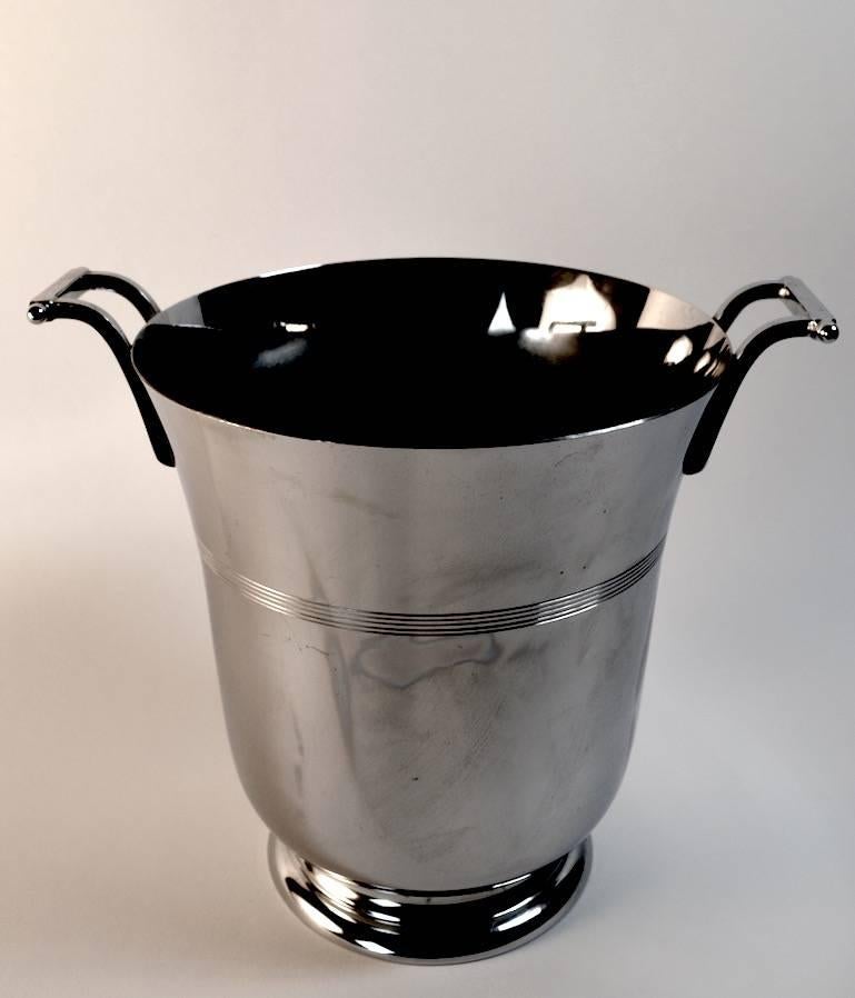 American Art Deco Chrome Champagne Ice Bucket by Farberware