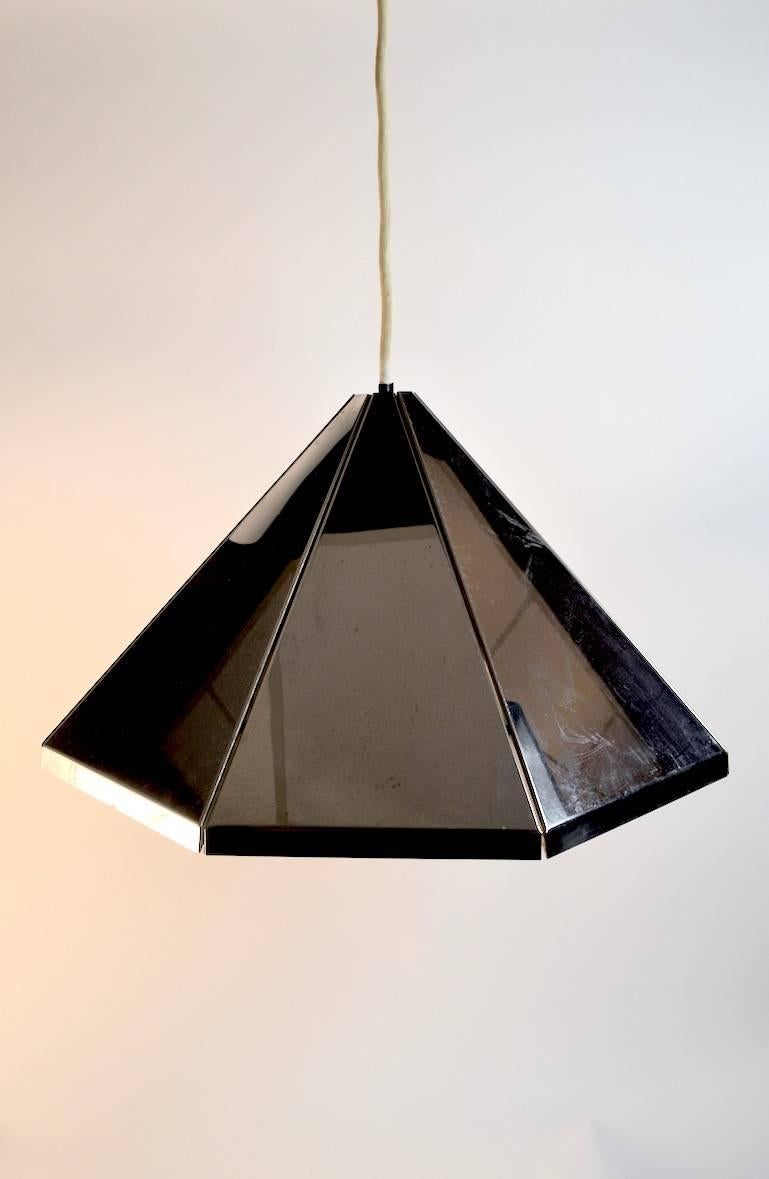 Faceted Chrome Lightolier Chandelier In Good Condition For Sale In New York, NY