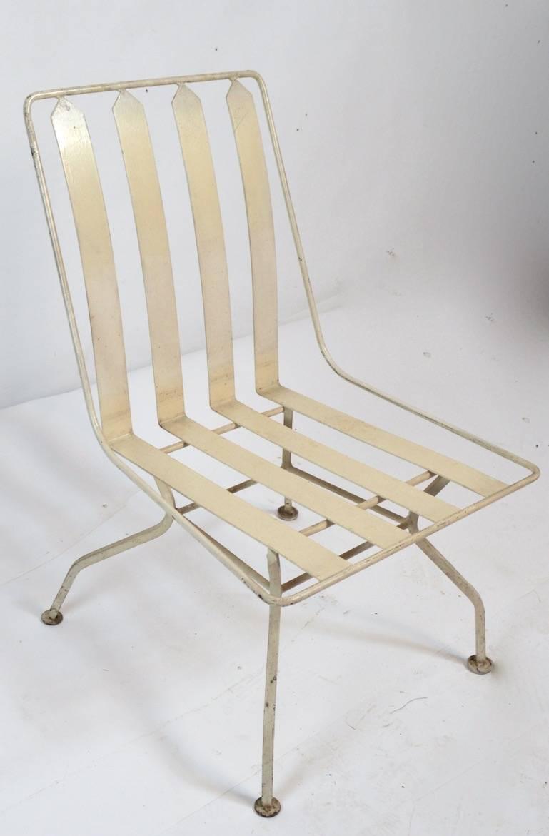 20th Century Woodard Chair with Orange Seat and Back Pad For Sale