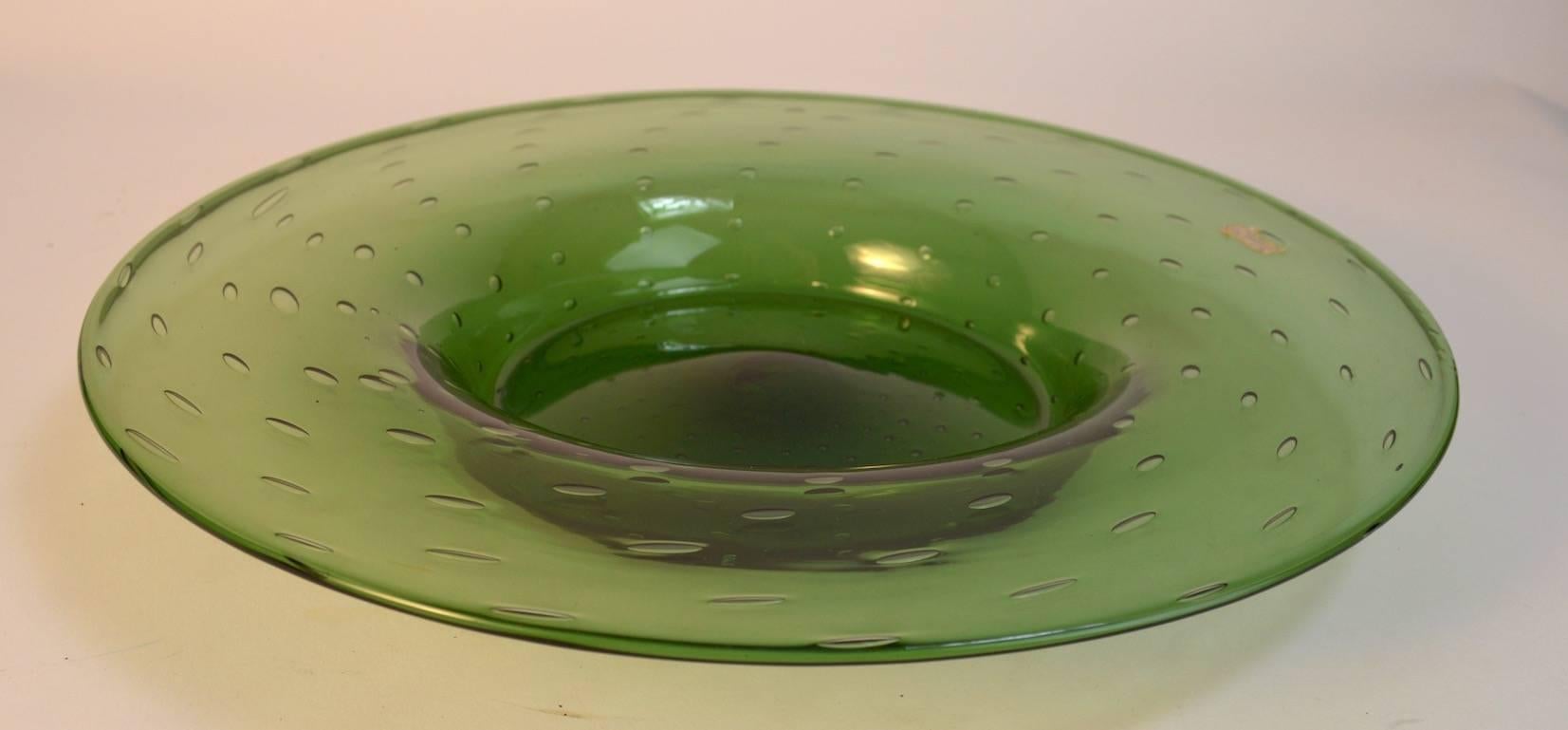 Murano Center Bowl with Controlled Bubble Inclusion 1