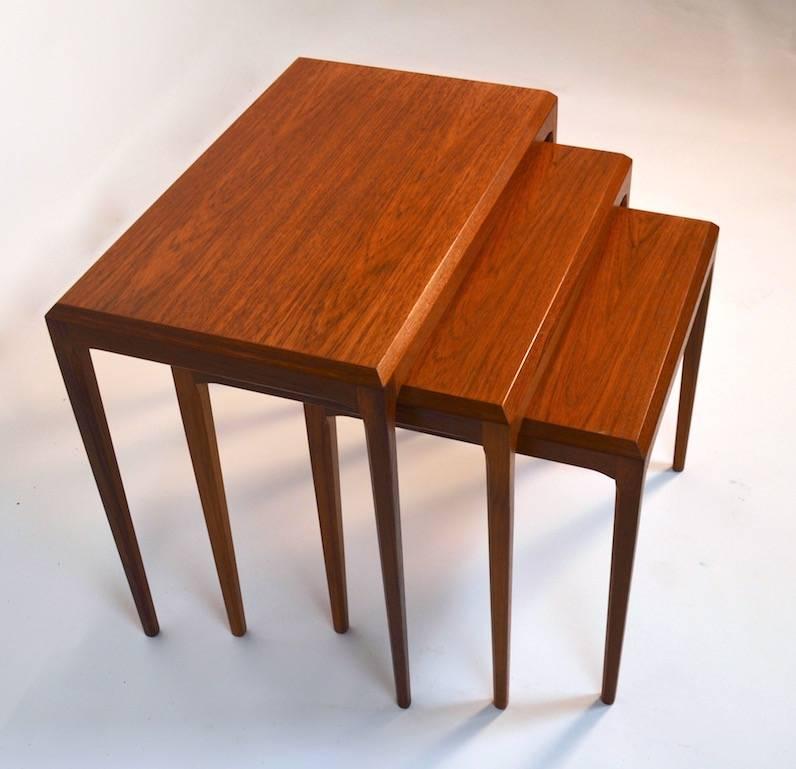 Mid-20th Century Danish Nest of Tables Johannes Andersen for CFC Mobler Silkenborg For Sale