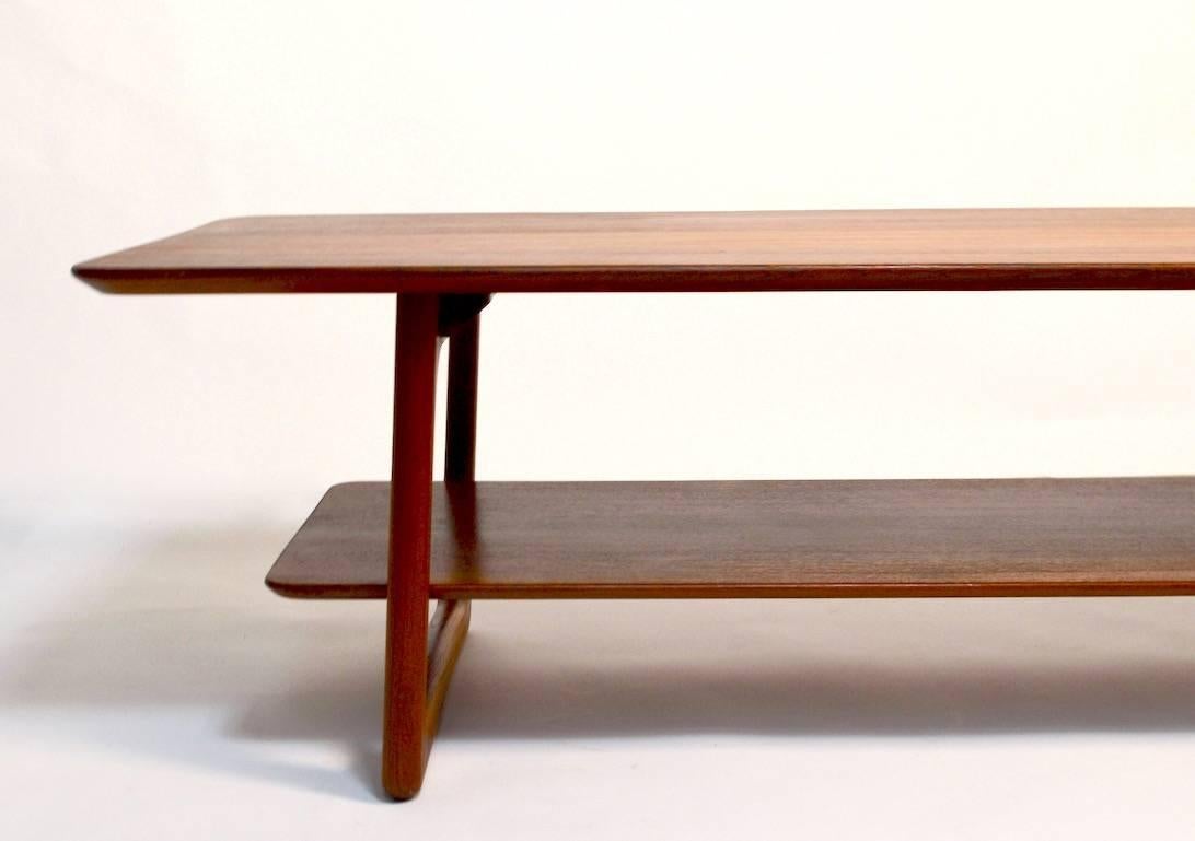 Scandinavian Modern Danish Teak Coffee Table Attributed to Børge Mogensen