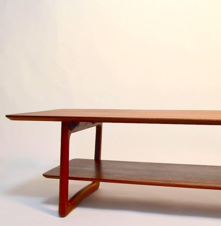 Danish Teak Coffee Table Attributed to Børge Mogensen In Good Condition In New York, NY