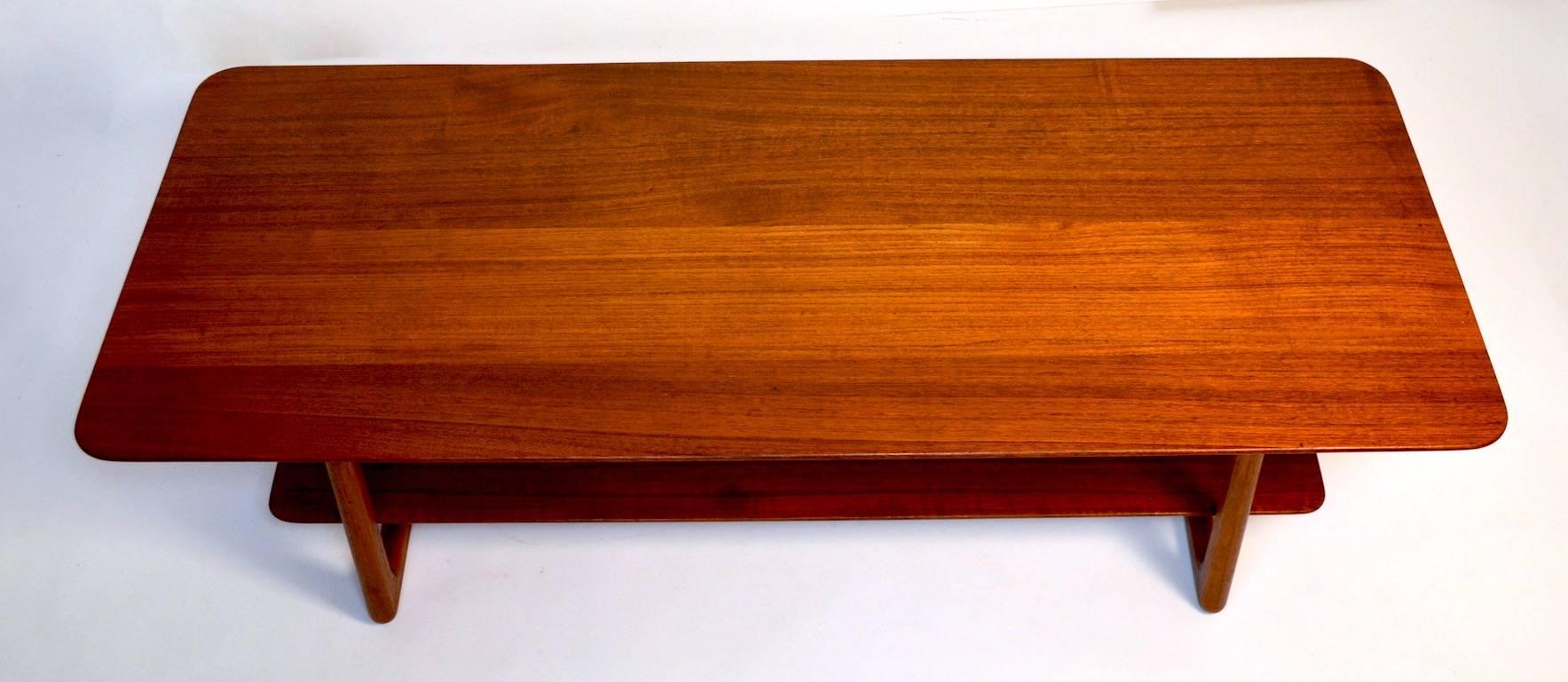 20th Century Danish Teak Coffee Table Attributed to Børge Mogensen