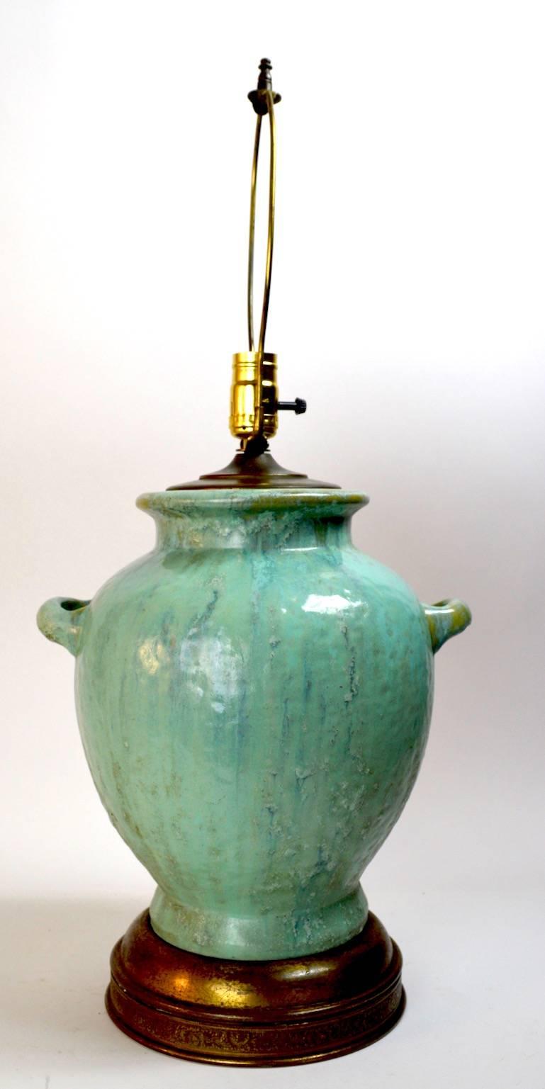 American Pottery Lamp by Fulper