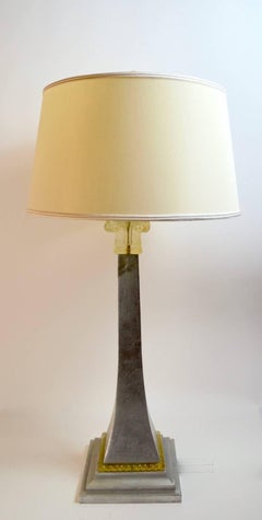 Silver Gilt and Cast Resin Table Lamp