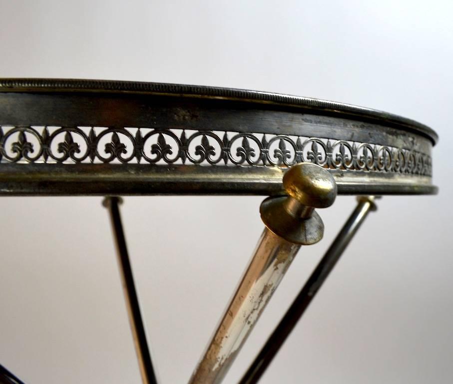 Hollywood Regency Silver Plate Butler Tray Table
