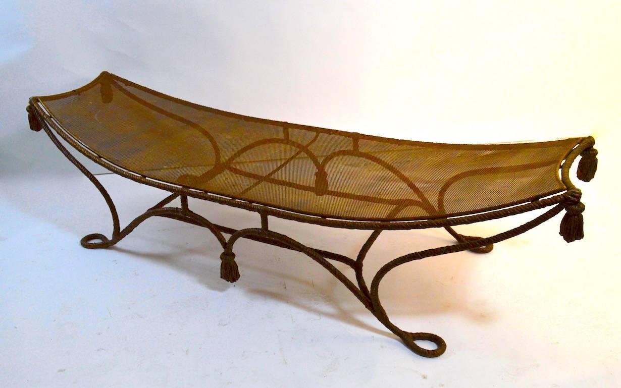 Italian Gilt Metal Daybed For Sale 4