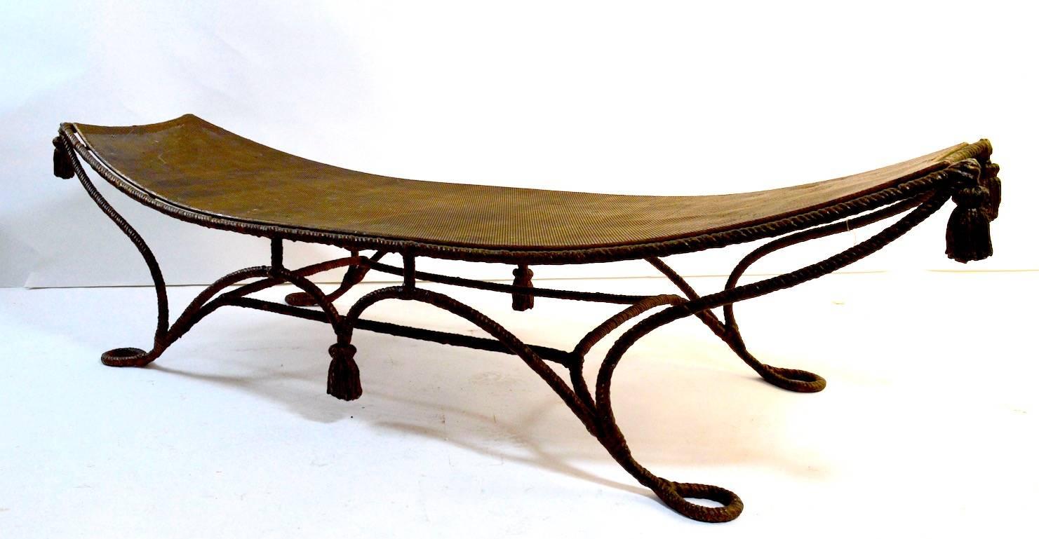 Italian Gilt Metal Daybed For Sale 5