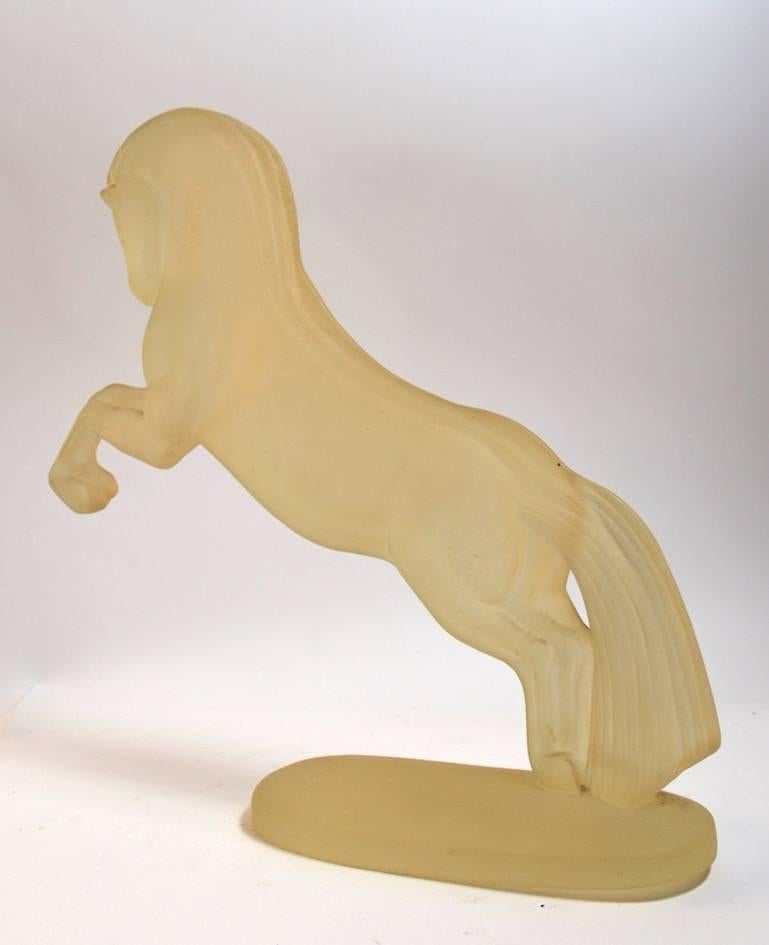 Decorative cast resin horse, circa 1970s-1980s.