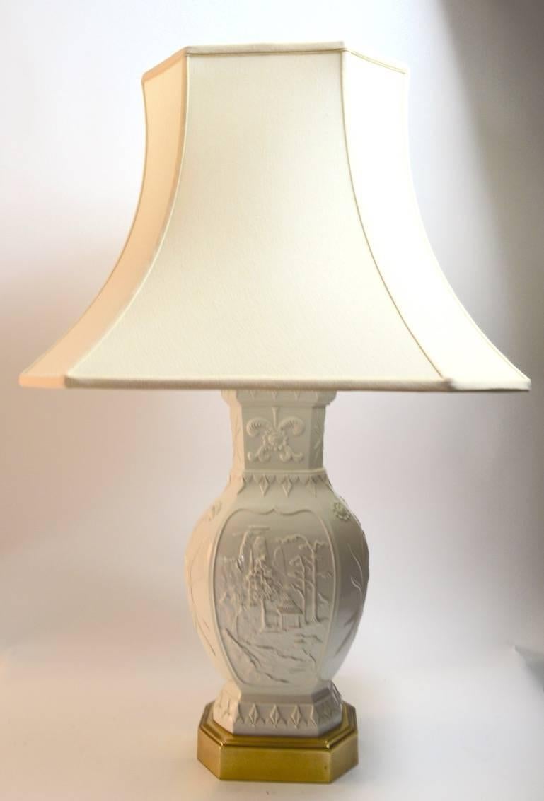 20th Century Pair of Frederick Cooper Blanc de Chine Style Table Lamps