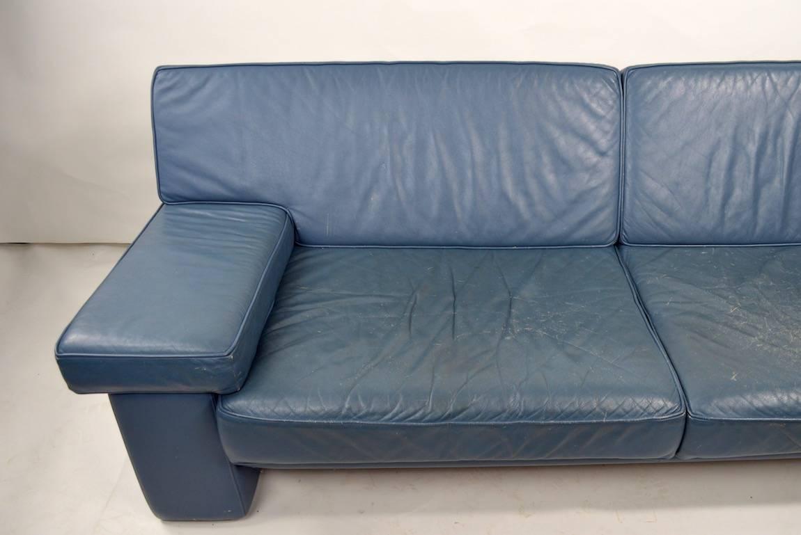 Great broken in leather sofa by Walter Knoll 