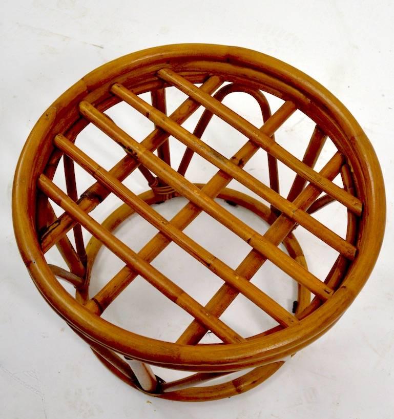 bamboo ottoman stool