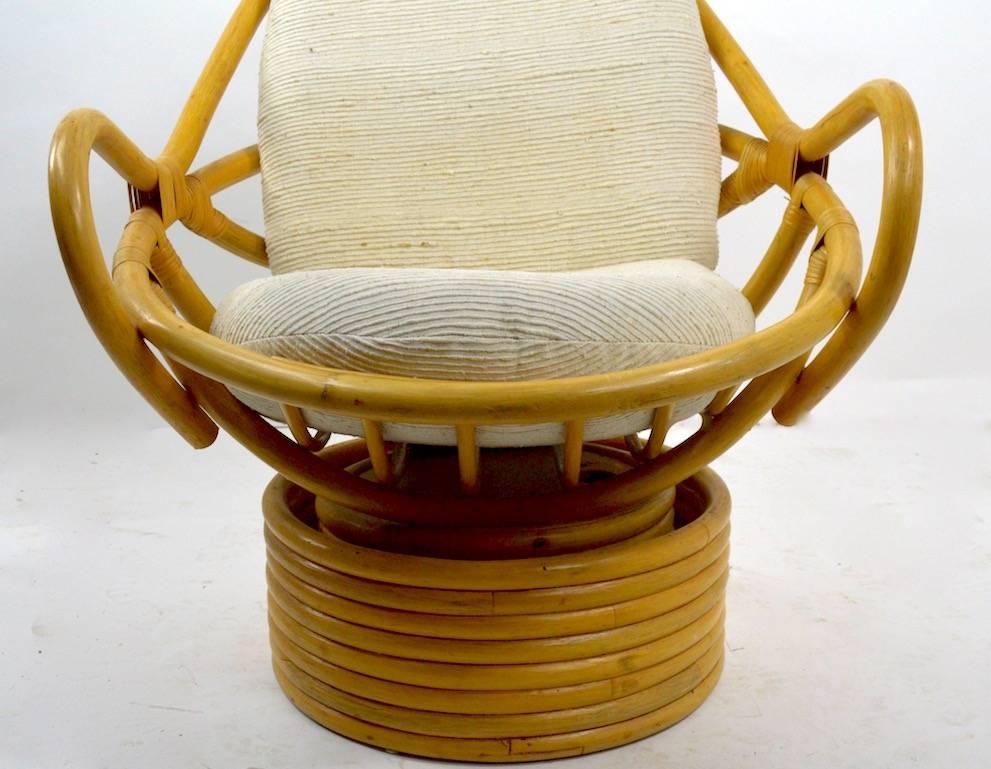 bamboo swivel chair