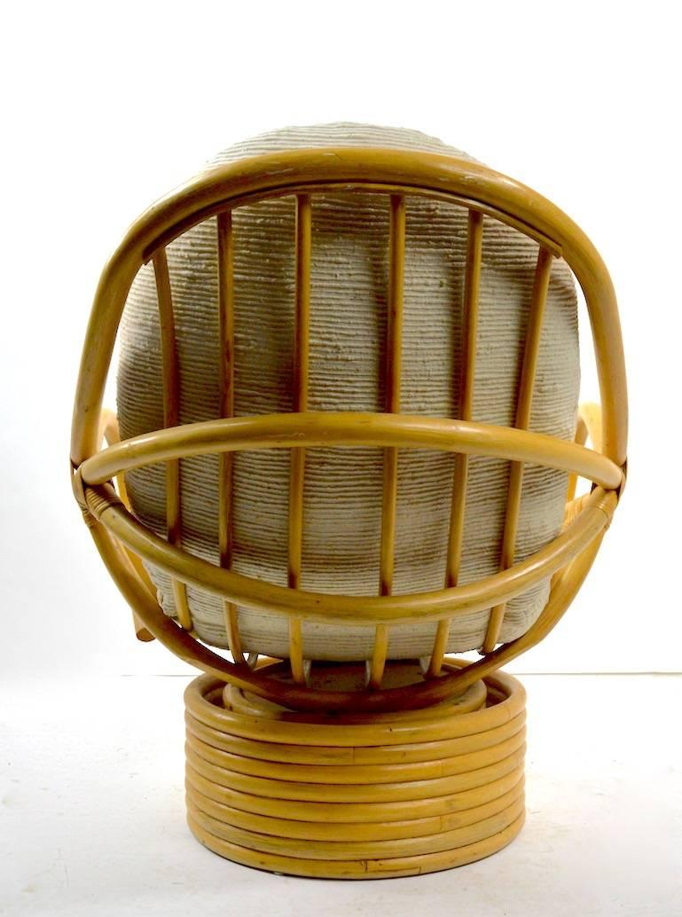swivel bamboo chair