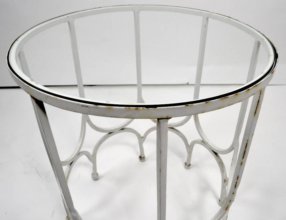 20th Century Pair of Wrought Iron Tables in the Style of Salterini
