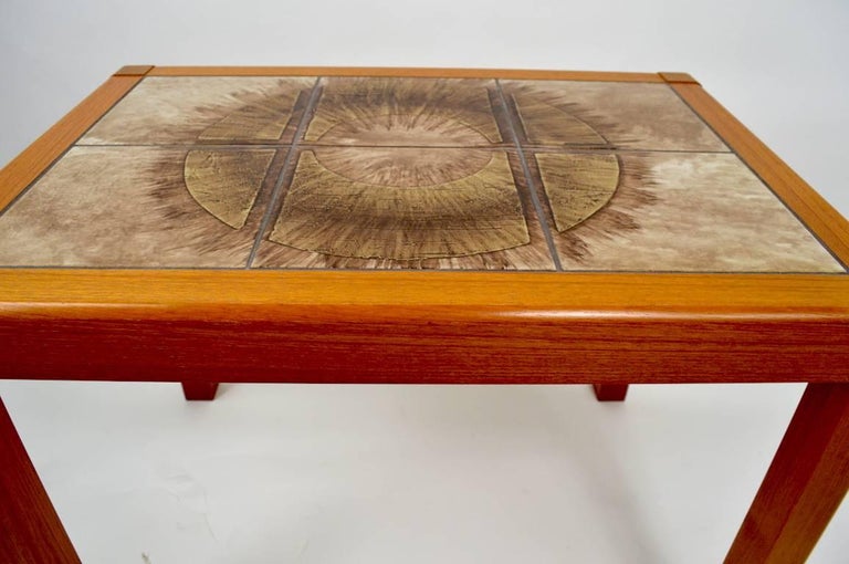 20th Century Pair of Danish Modern Tile Top Tables