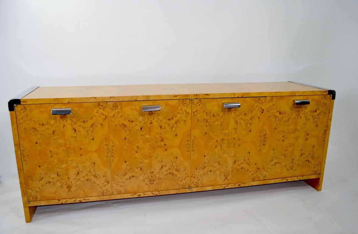 Mid-Century Modern Burl Dresser by Leon Rosen for Pace Collection