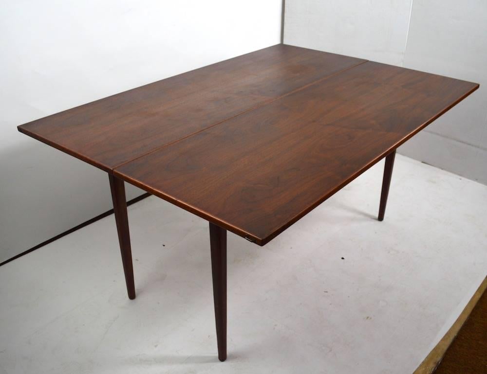 Flip Top Console Dining Table by Jens Risom In Excellent Condition In New York, NY