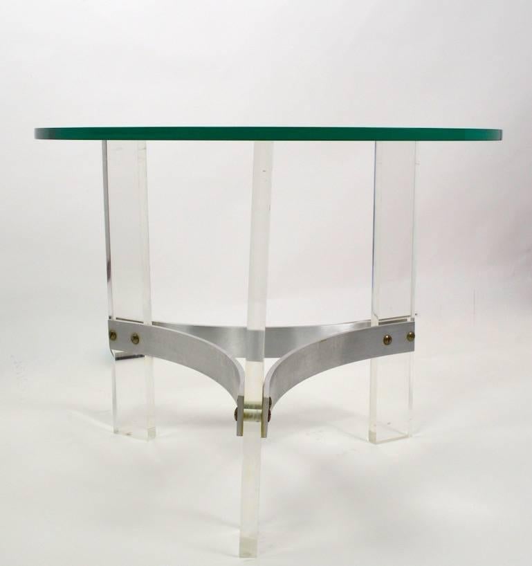 Charles Hollis Jones-Tisch mit Lucite-Sockel (Moderne der Mitte des Jahrhunderts) im Angebot