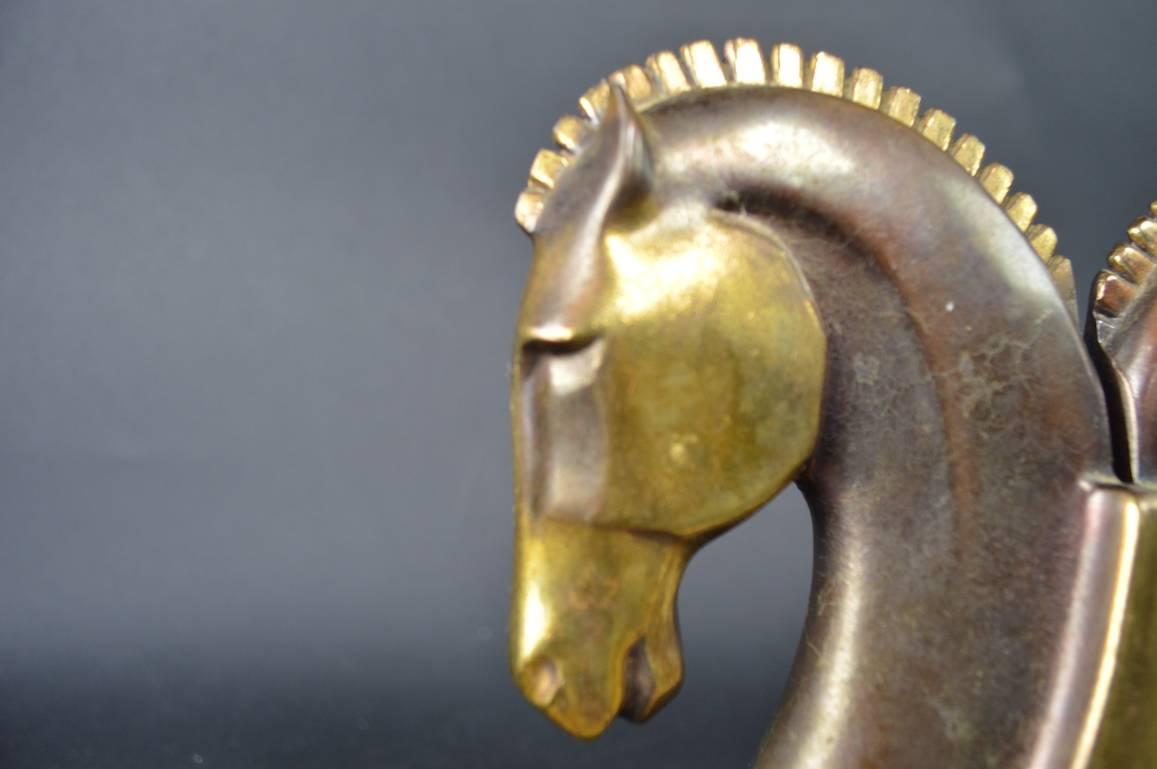 Art Deco Horse Bookends by Dodge In Good Condition In New York, NY