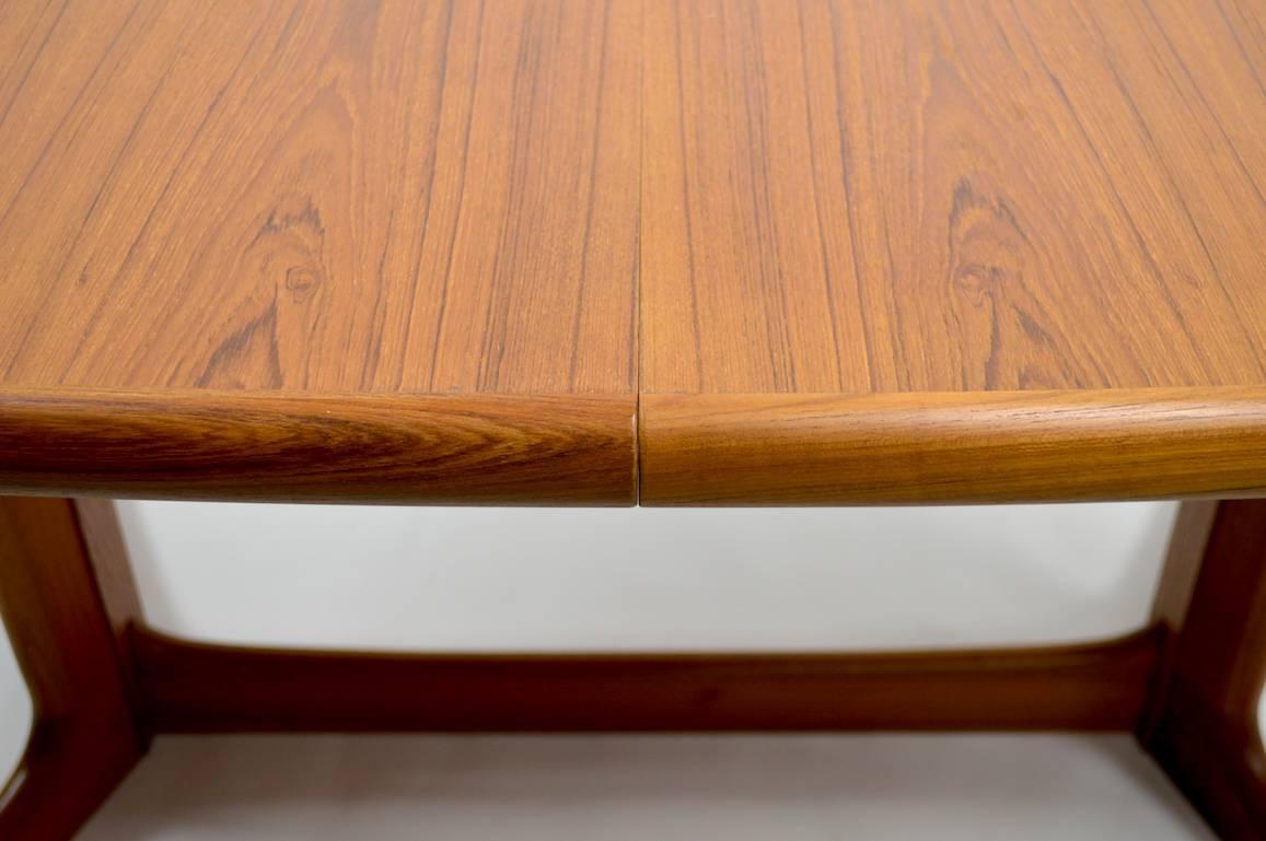 20th Century Teak Danish Dining Table with Two Leaves