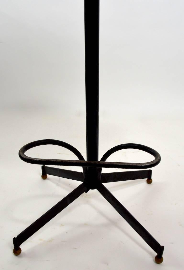 Mid-Century Modern Set of Four Stools by Burke, After Eames