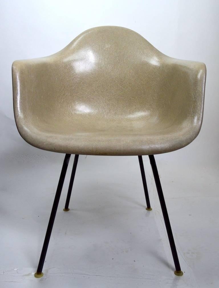 Three Eames Fiberglass Bucket Chairs For Sale at 1stDibs
