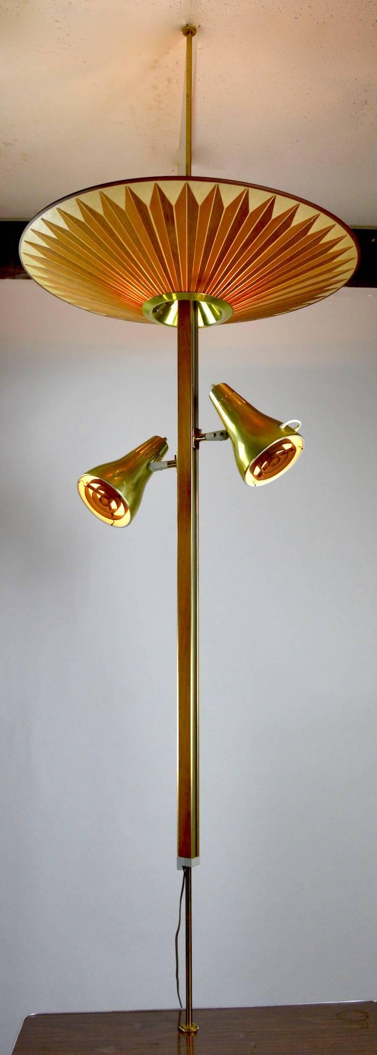 Mid-Century Modern Tension Pole Floor Lamp by Thurston for Lightolier