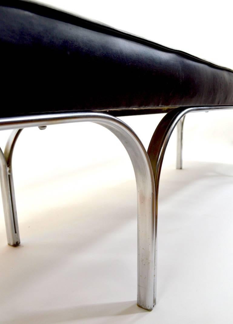 Modernist Chrome Bench In Good Condition In New York, NY