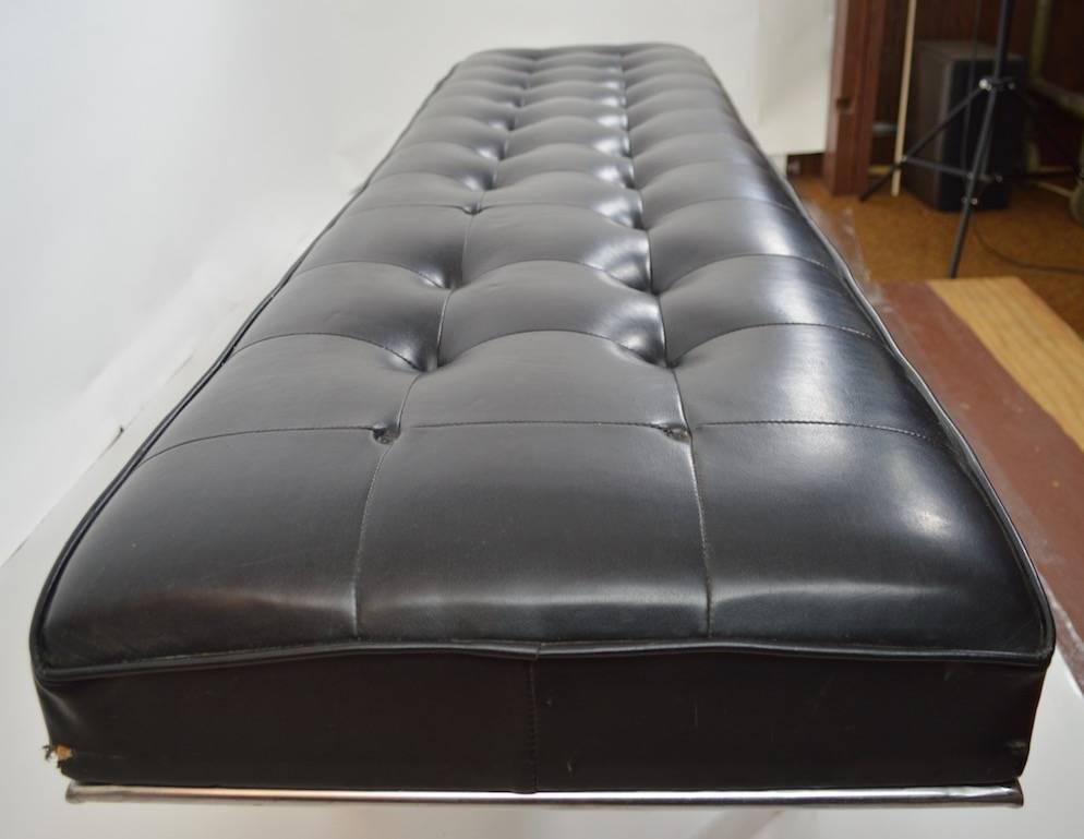 Upholstery Modernist Chrome Bench