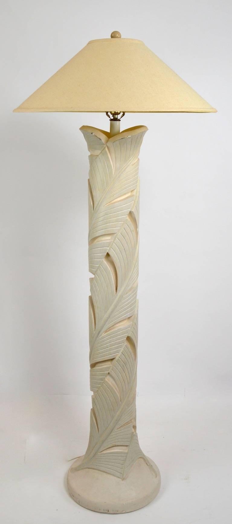 Plaster Floor Lamp in Foliate Motif at 1stDibs