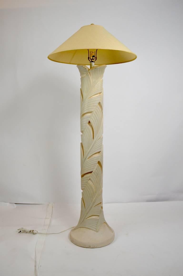 American Plaster Floor Lamp in Foliate Motif
