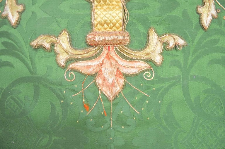 Decorative Tapestry on Brass Rod at 1stDibs
