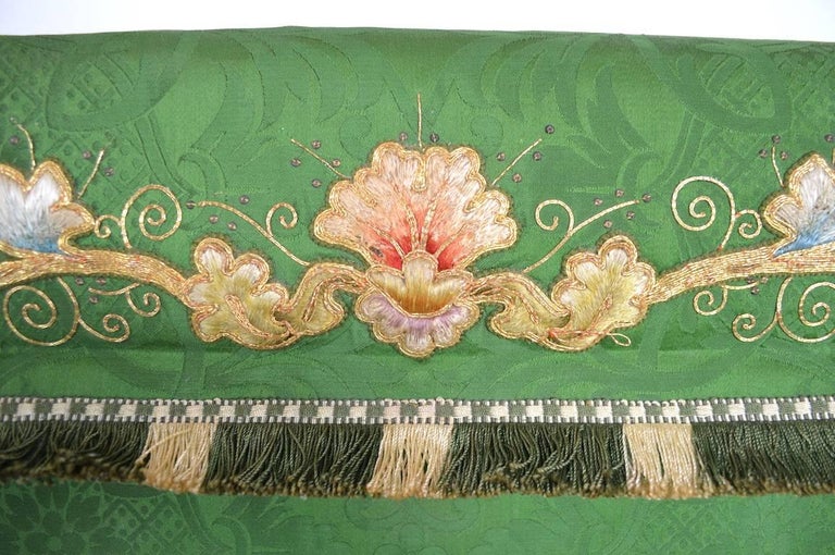 Decorative Tapestry on Brass Rod at 1stDibs